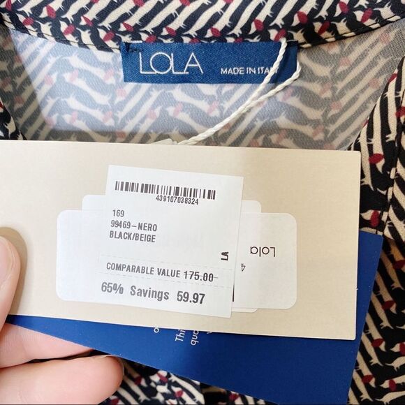 Lola Italy Pleated Midi Length Shirt Dress Large - Picture 6 of 9